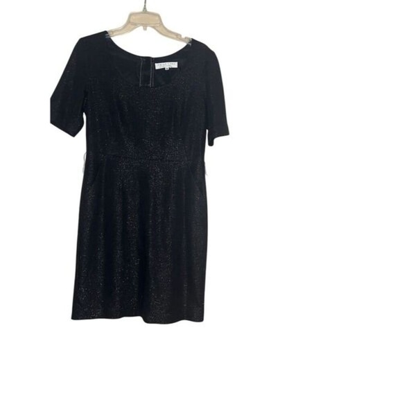 Trina Turk Women's Black Sparkle Short Dress Size 8 Party Cocktail Wool Blend - Picture 1 of 6